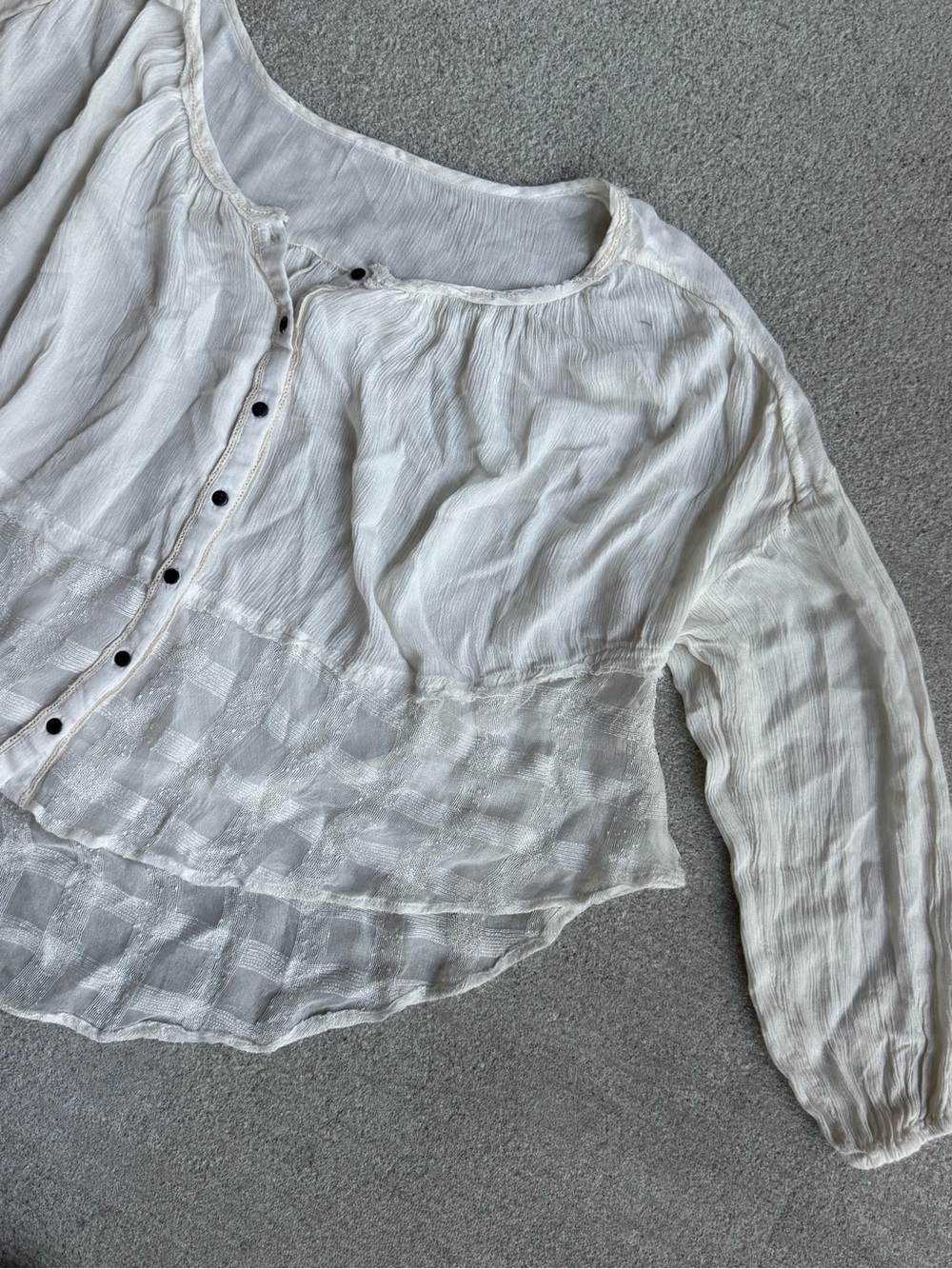 Free People Ivory Rainy Days Swing Top Size XS 2015 - Picture 5 of 8